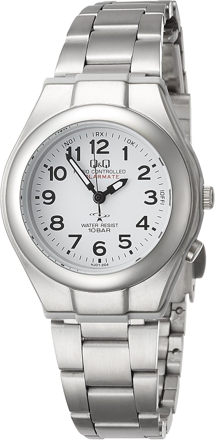 New Q&q HG12-204 10 Mens Watch Analog Radio Controlled Solar Japan