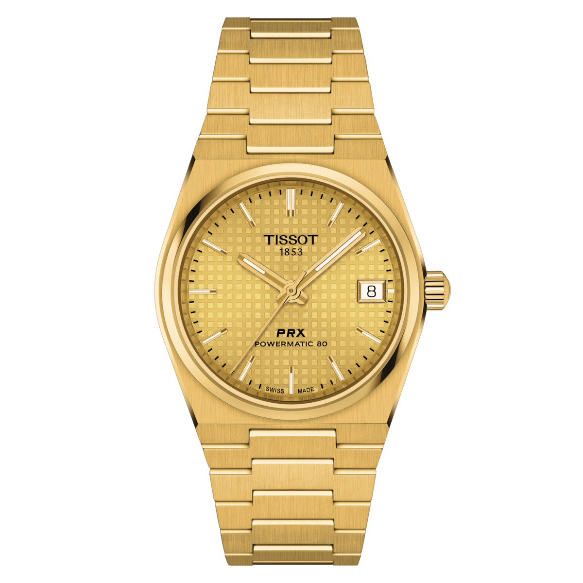 TISSOT PRX POWERMATIC 80 35MM SS GOLD WATCH T137.207.33.021.00