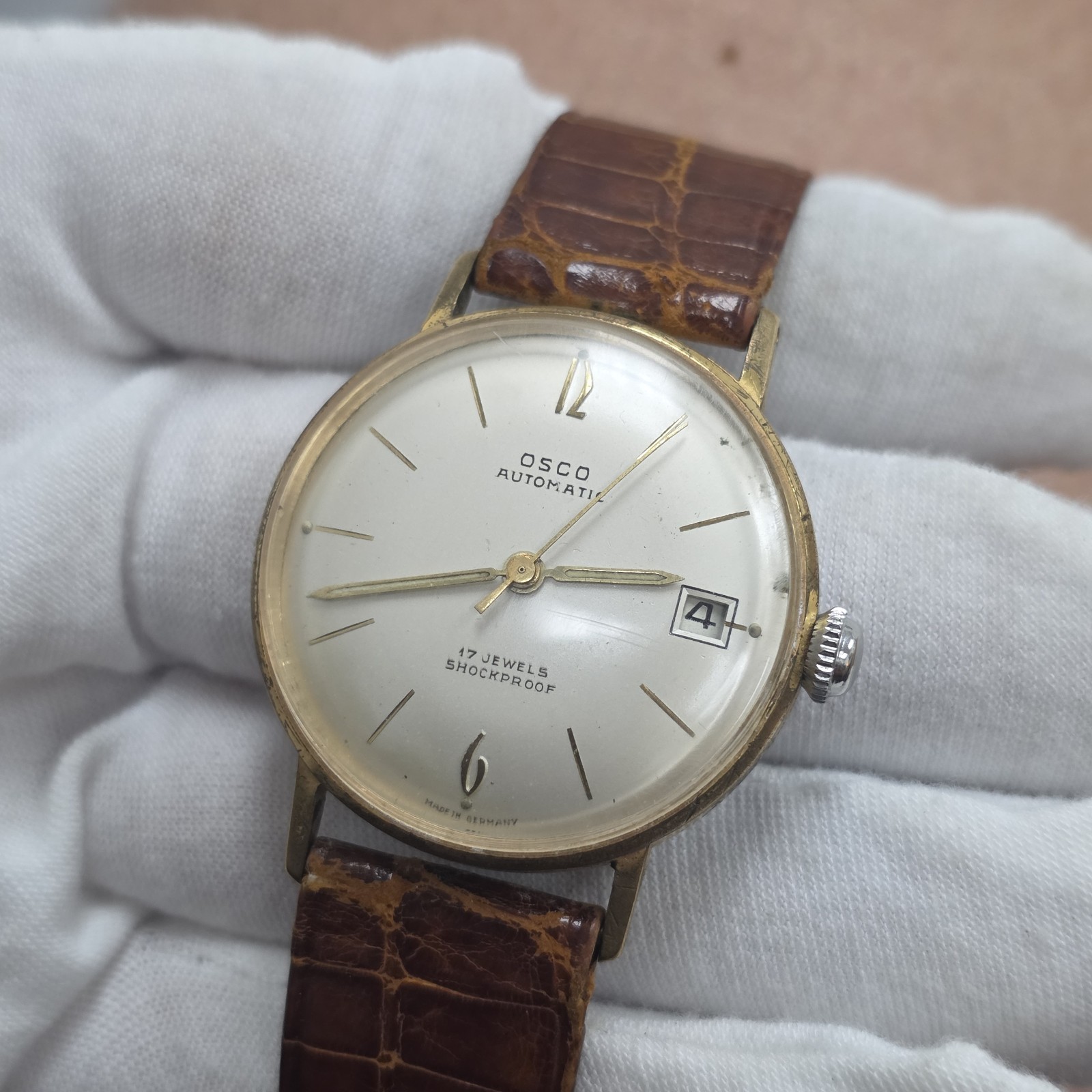 Vintage O. Schlund & CO OSCO Swiss 1960’s Automatic 17J Men’s Watch Germany