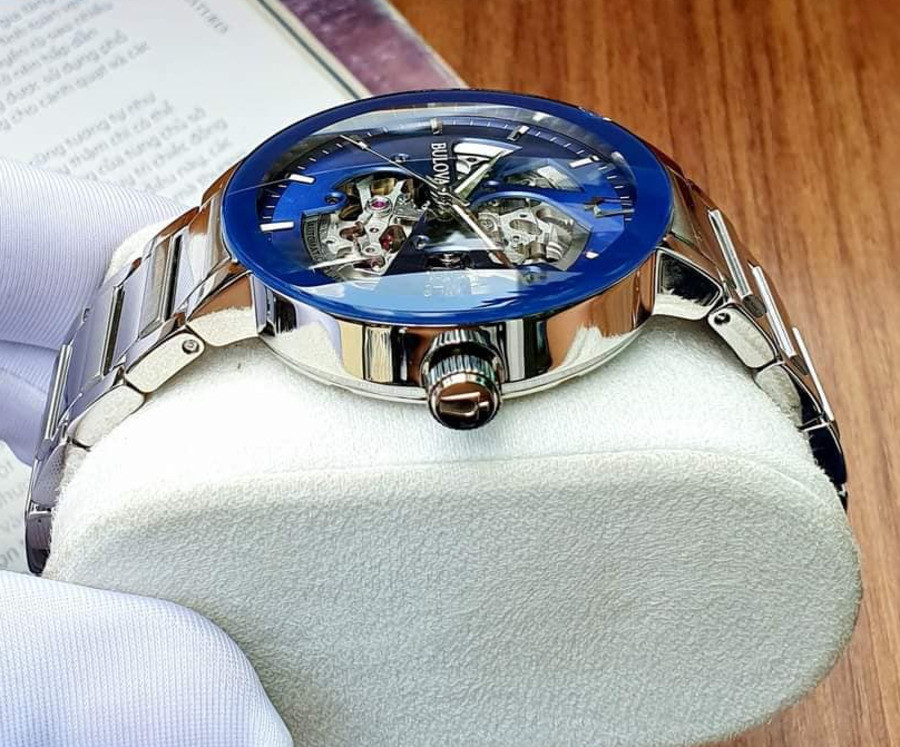 Bulova Futuro Automatic Blue Dial Stainless 96A204 Steel Men’s Watch