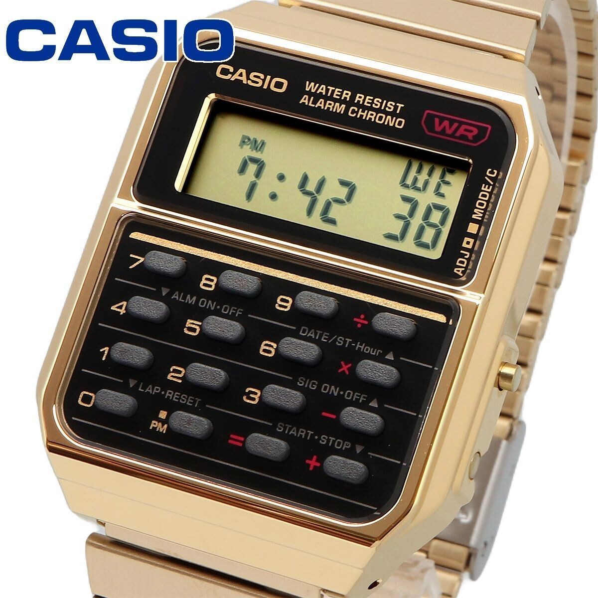 CASIO Authentic Vintage Calculator Digital Watch CA500WEG1A Gold Unisex