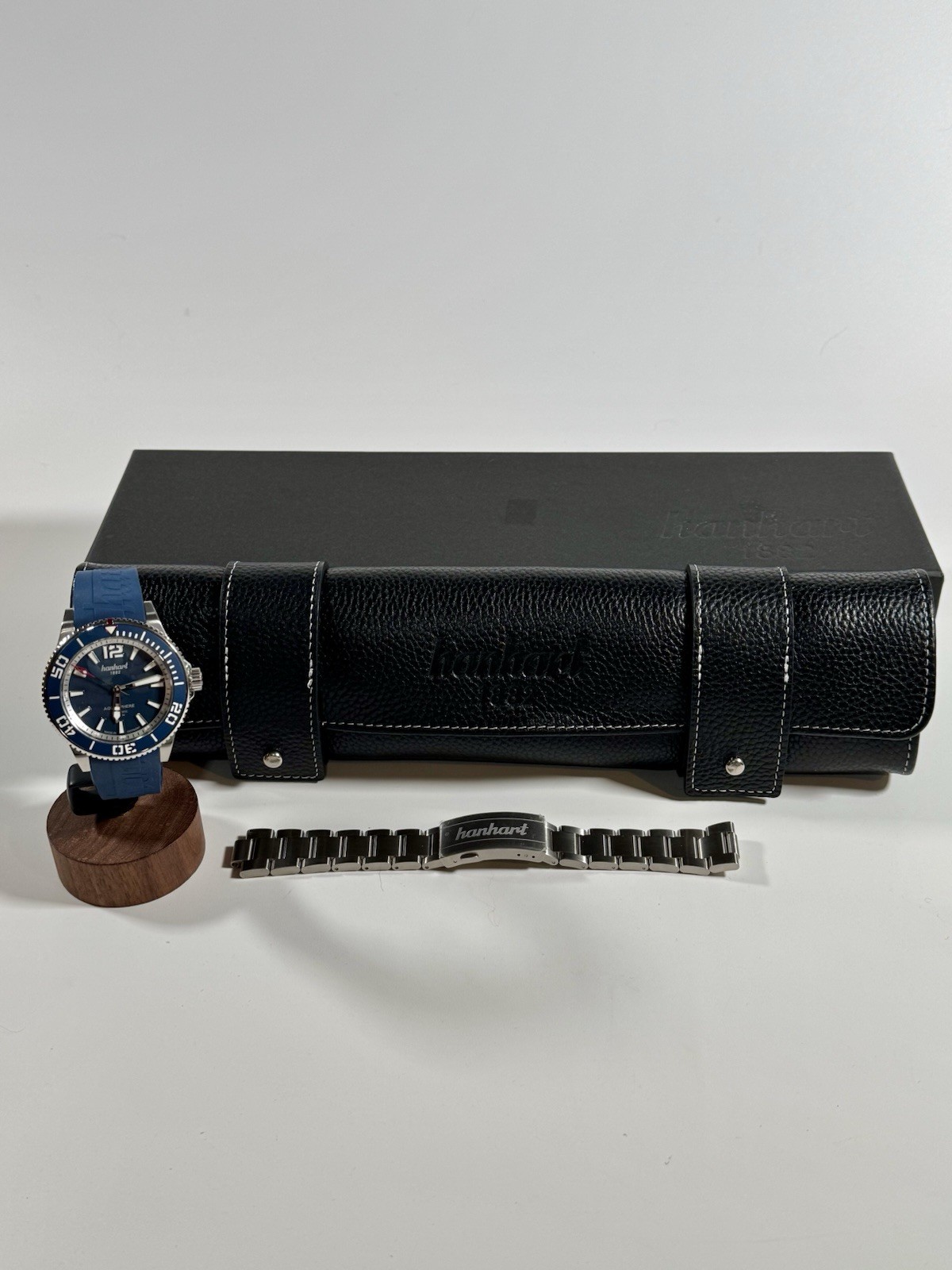HANHART AQUASPHERE FREEFALL Blue On Bracelet 42mm Swiss Automatic 300m Diver