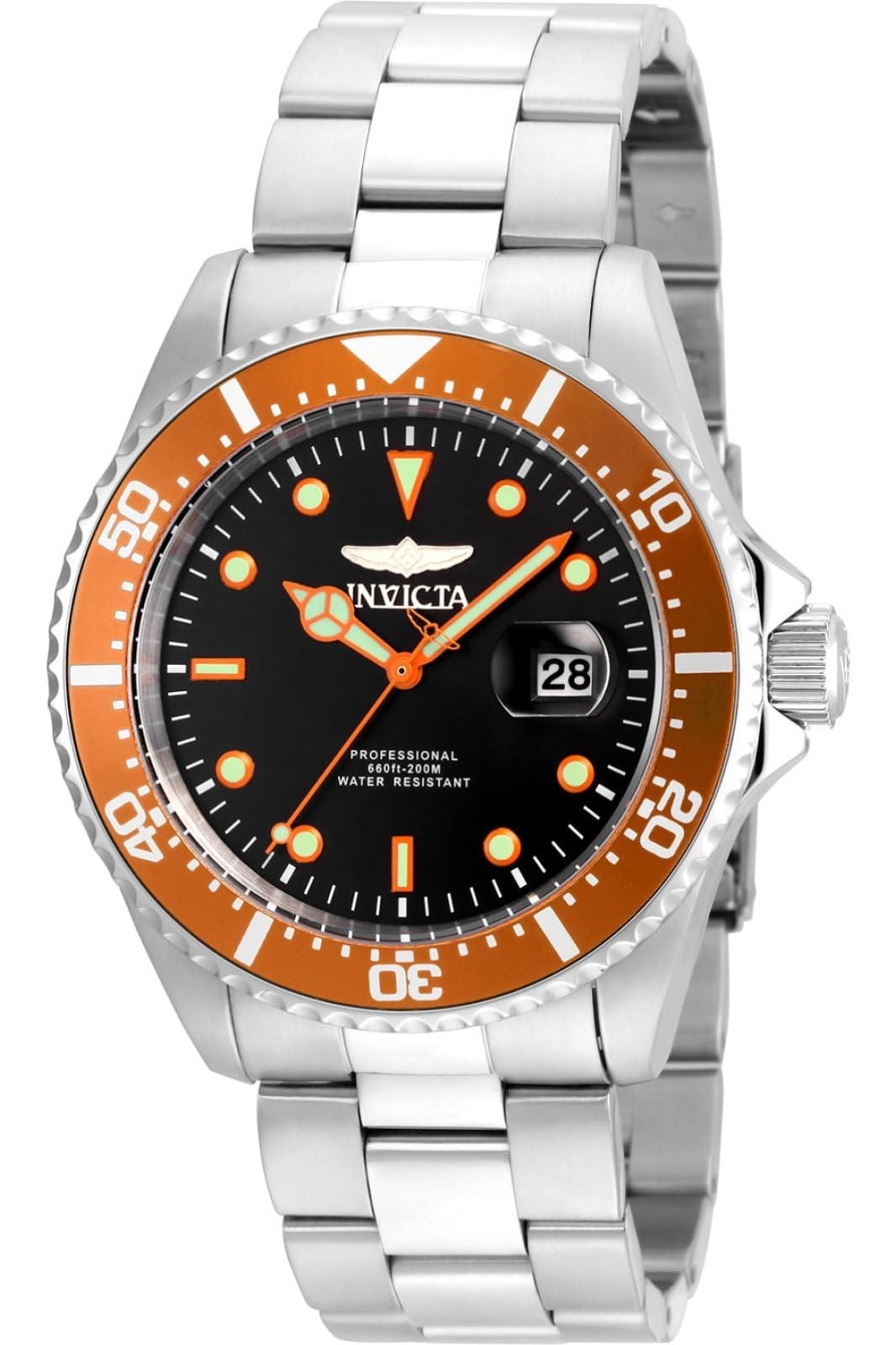 Invicta Men’s 22022 Pro Diver Analog Display Quartz Silver Watch