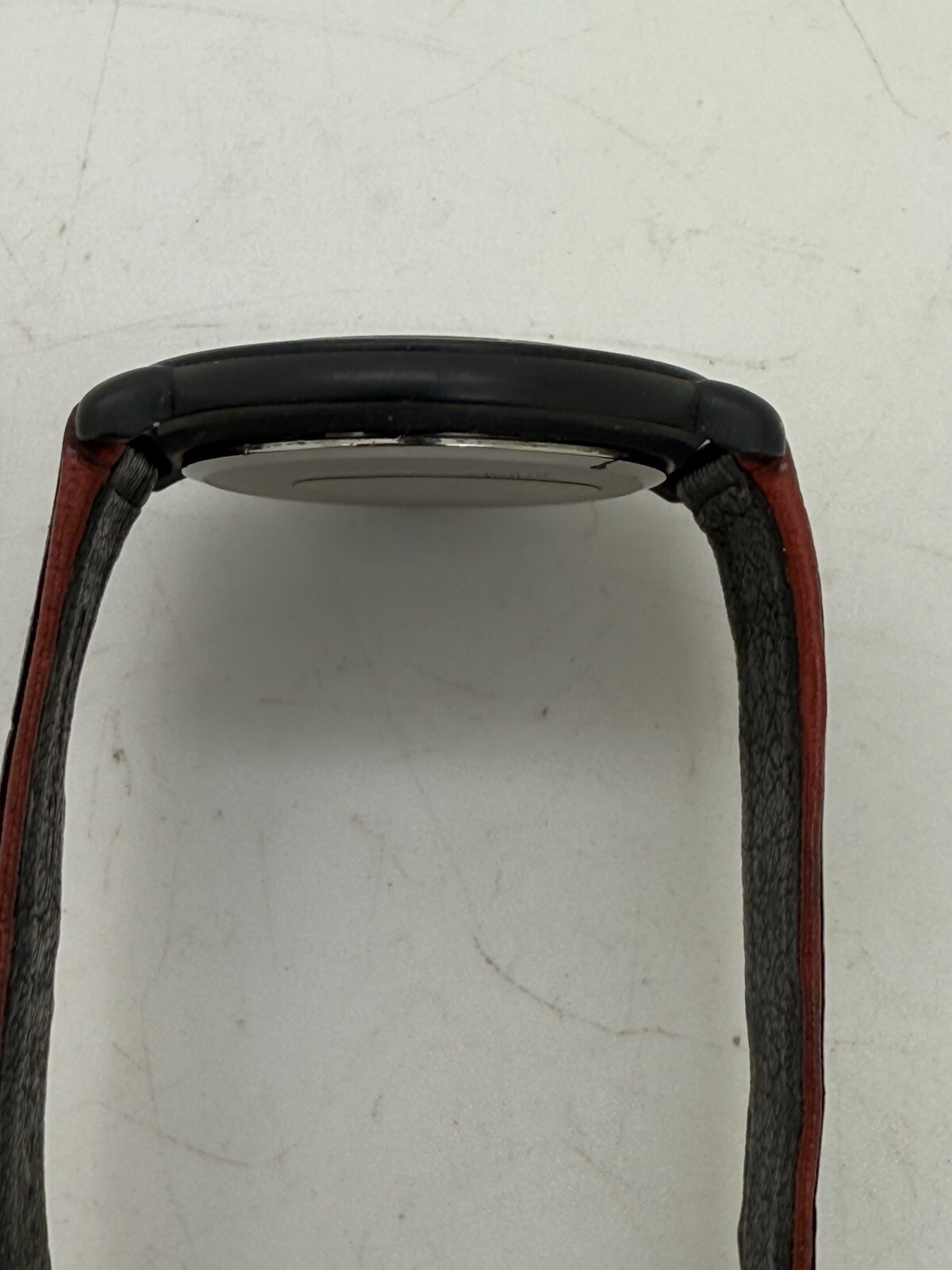 VTG Seiko Watch Women Black Red Black Dial 24mm Round 2C20-0409 New Batt C1