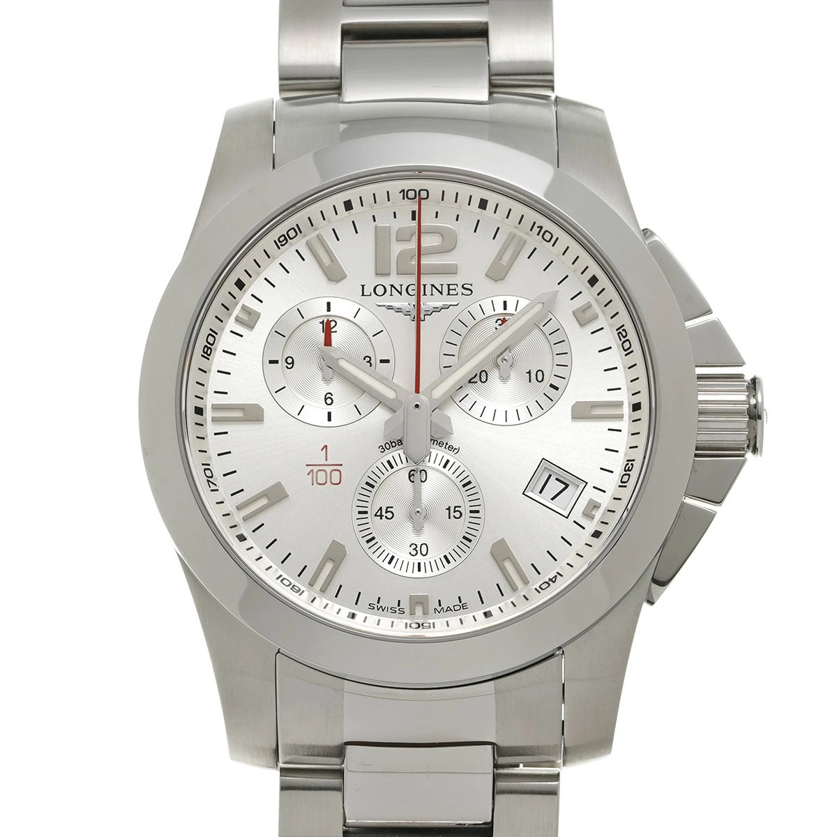 LONGINES Conquest L3.700.4.76.6 Silver Men’s Watch LONGINES Watch Luxury Watch B