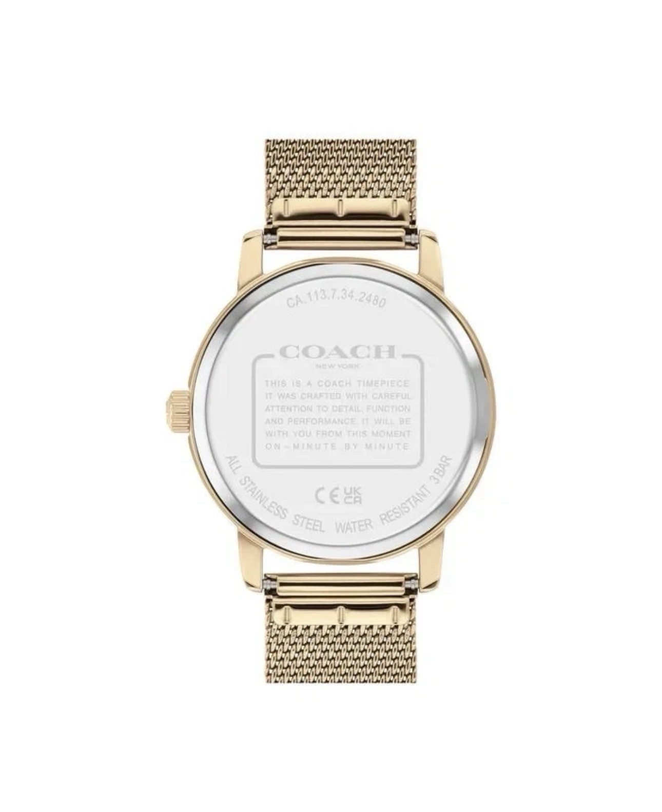 COACH Grand Women’s Watch, 36mm 14504431 Gold Mesh