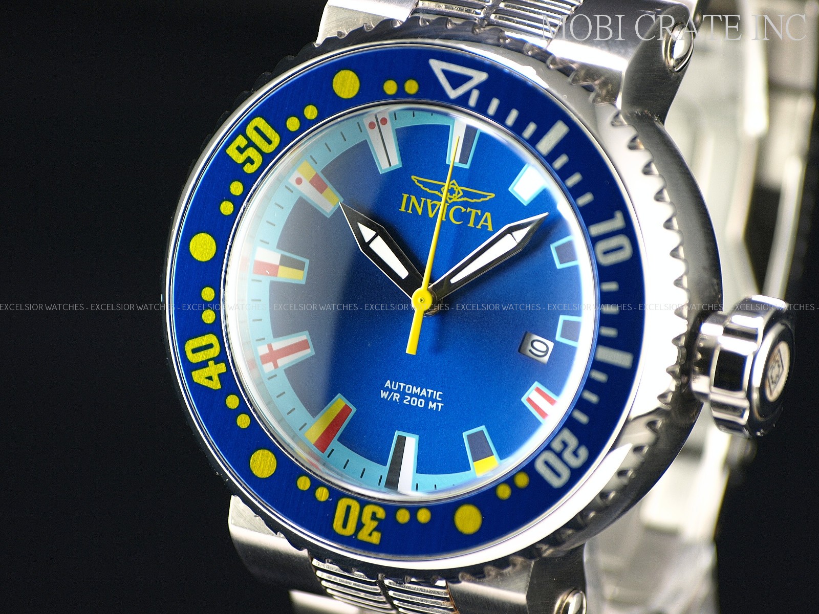 Rare Invicta Men’s 52mm Pro Diver NH35A AUTOMATIC Blue Dial SS 500m Watch