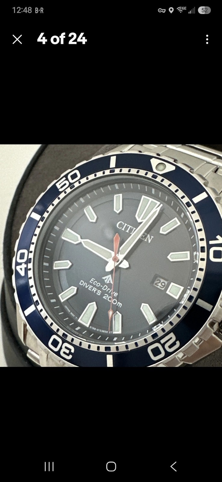 Citizen Eco-Drive Promaster Diver Men’s Date Display 45mm Watch BN0191-55L
