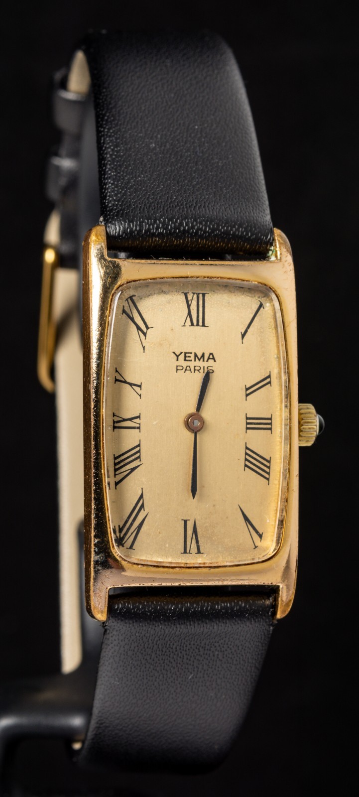 Yema Paris Tank Roman Gold-Tone Men’s Hand-Wind Vintage Dress Watch — Working