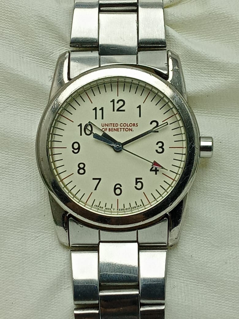 United Colors Of Benetton Quartz White Dial Vintage Watch MQ005AK4