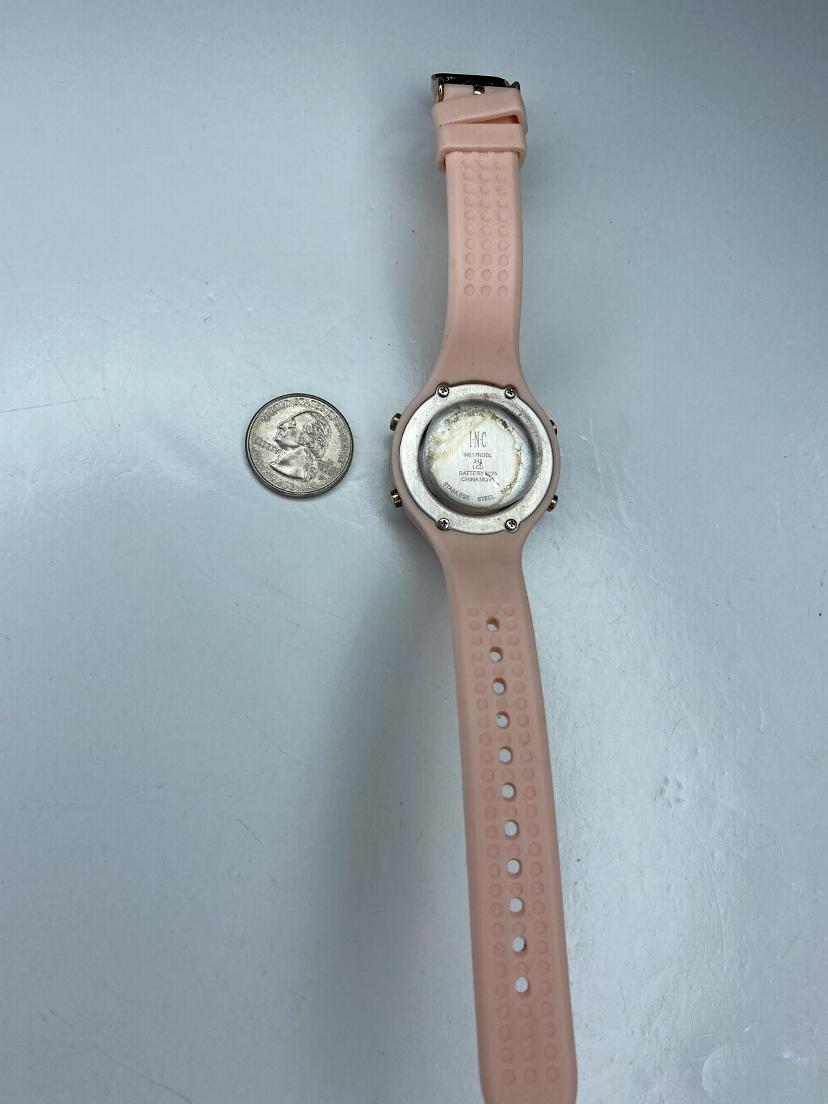 E INC Rose Gold Pink Silicone Sport IN017RGBL 245 Stainless LCD Working
