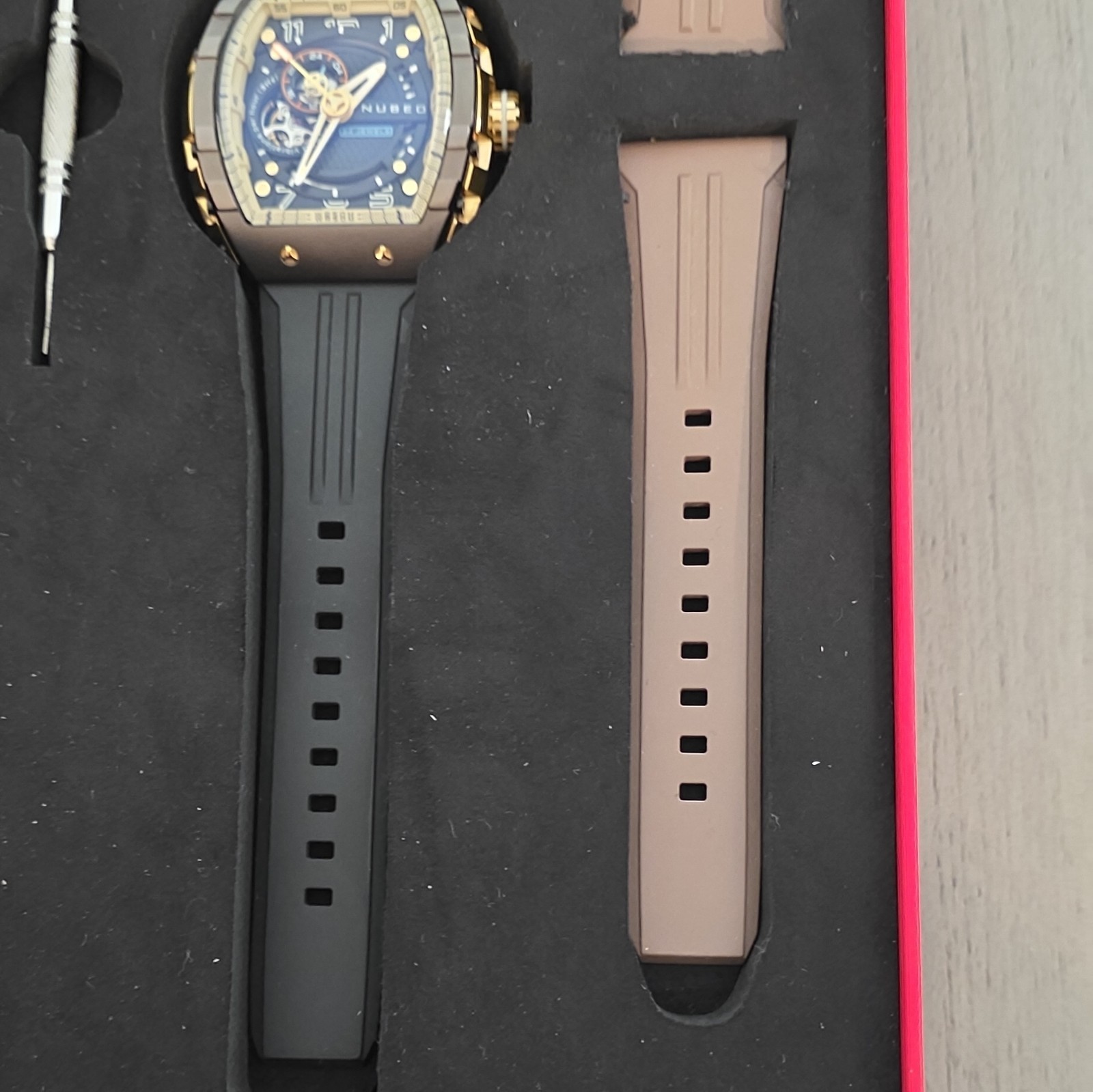 Nubeo Brown & Gold Magellan Automatic Limited Edition 212/300 Complete with Box