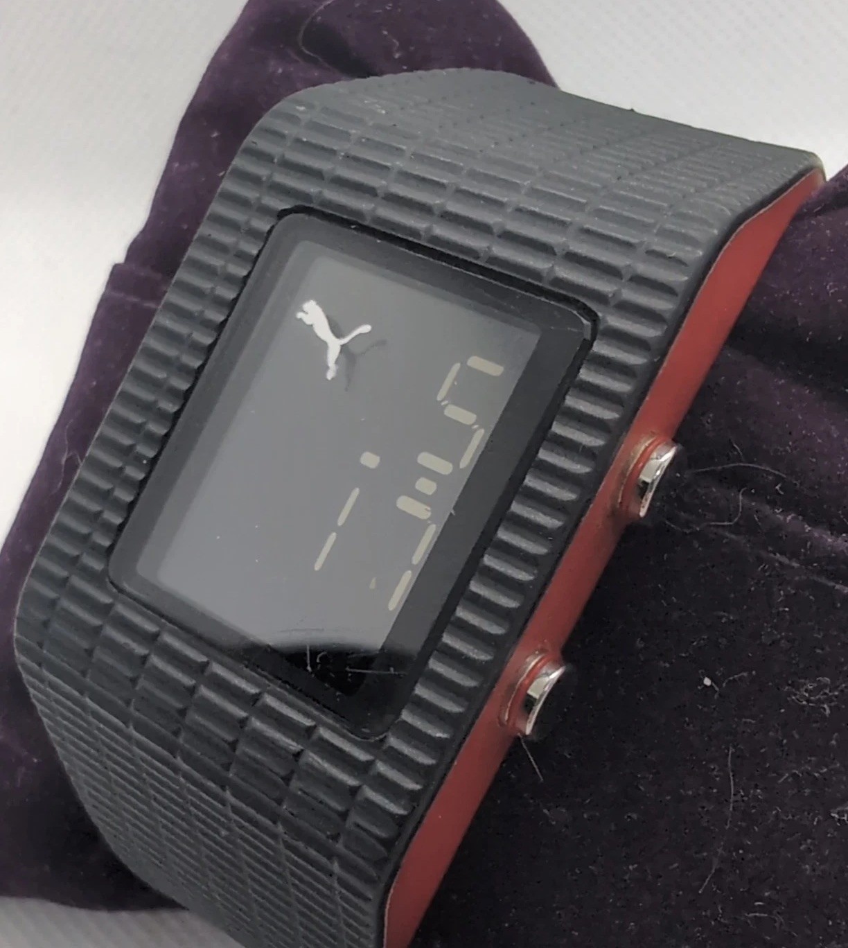 Puma Vega Unisex Plastic Rubber Digital Watch 30ATM Black Swiss Made D5