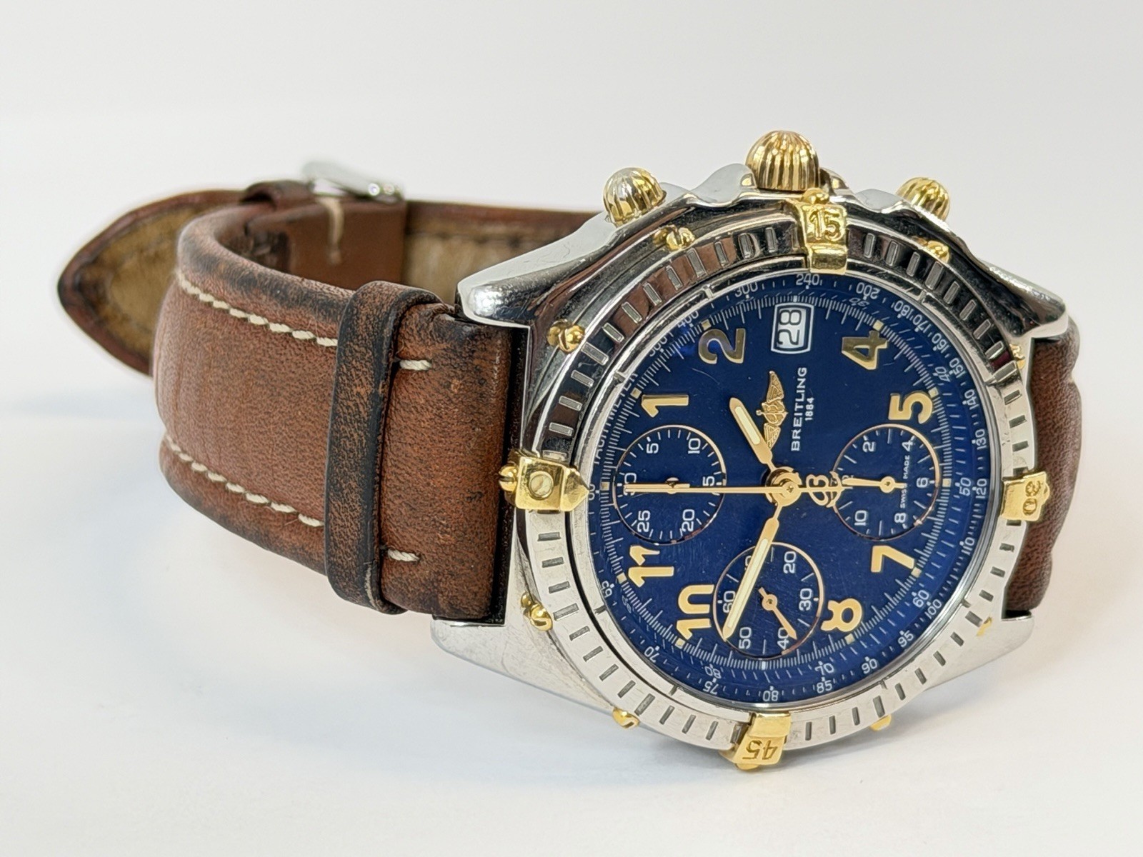 Breitling Chronomat Bicolor B13050.1 Blue Automatic Mens Watch – FAST SHIPPING