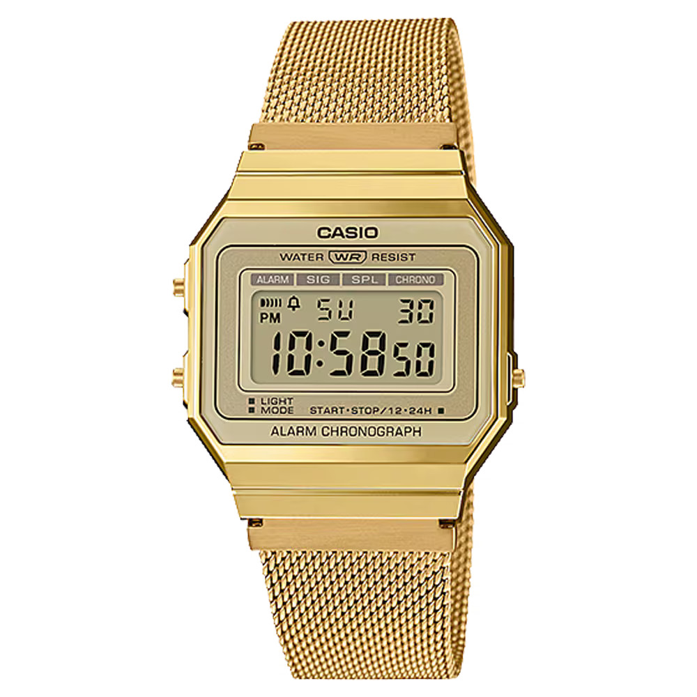 CASIO A700WMG-9AVT A700WMG-9A GOLD TONE / STEEL DIGITAL WATCH