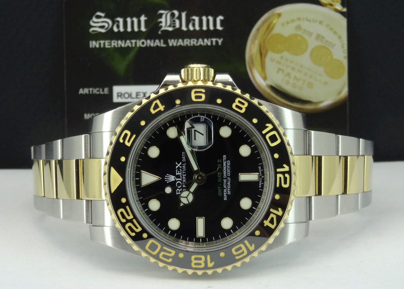 ROLEX – 18kt Gold & Stainless Steel GMT Master II 116713LN – SANT BLANC