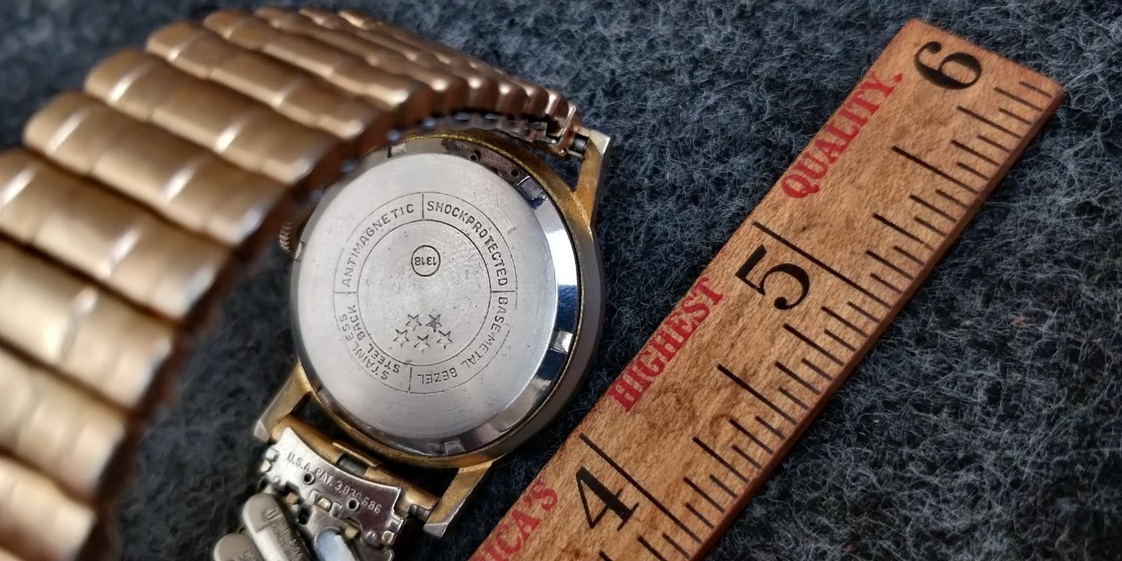 T.P.R Jewelers Wrist watch Incabloc Anti Magnetic seconds figures PARTS REPAIR