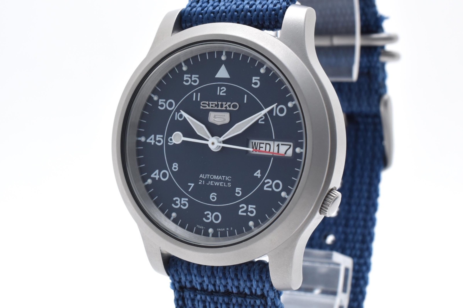 SEIKO 5 7S26-02J0 Blue Dial Day/Date Automatic Men’s Watch 37mm