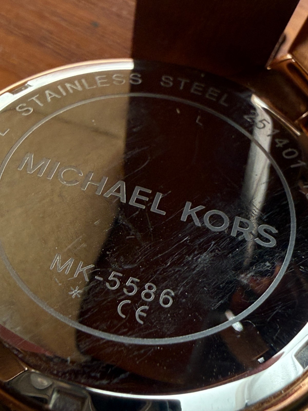 Michael Kors MK5586 38mm Quartz Chronograph Rose Gold Crystals Watch