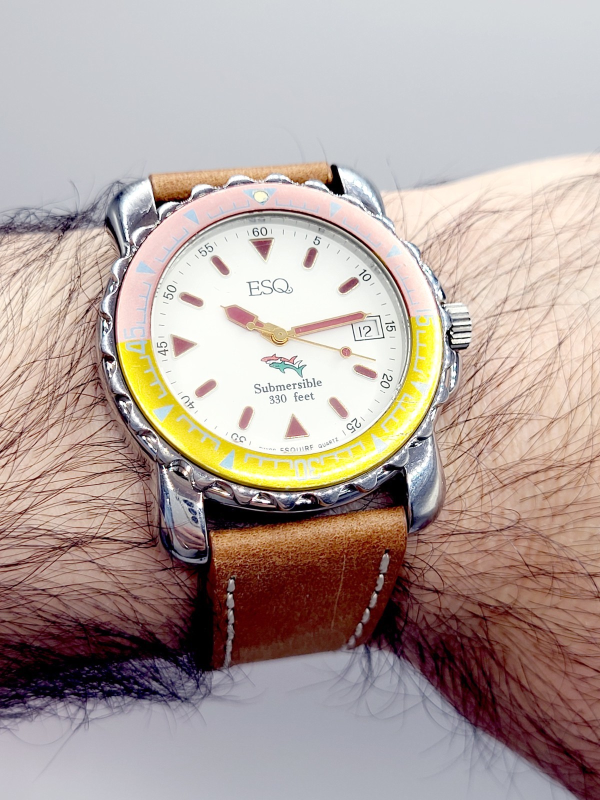 Swiss [N. MINT] 40mm Esquire ESQ Movado Unisex Diver Watch