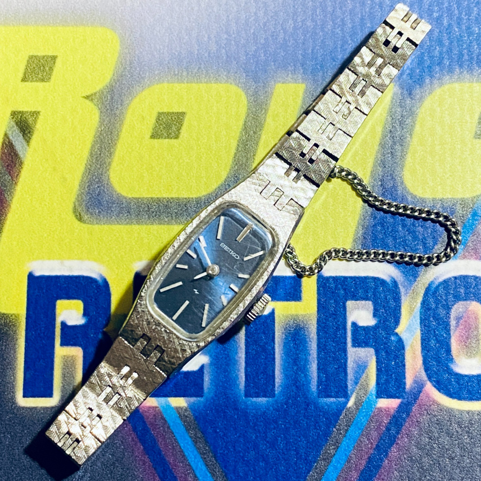 Vintage 60’s Seiko Ladies Mechanical Watch 1520-3629 Blue Dial Japan Working