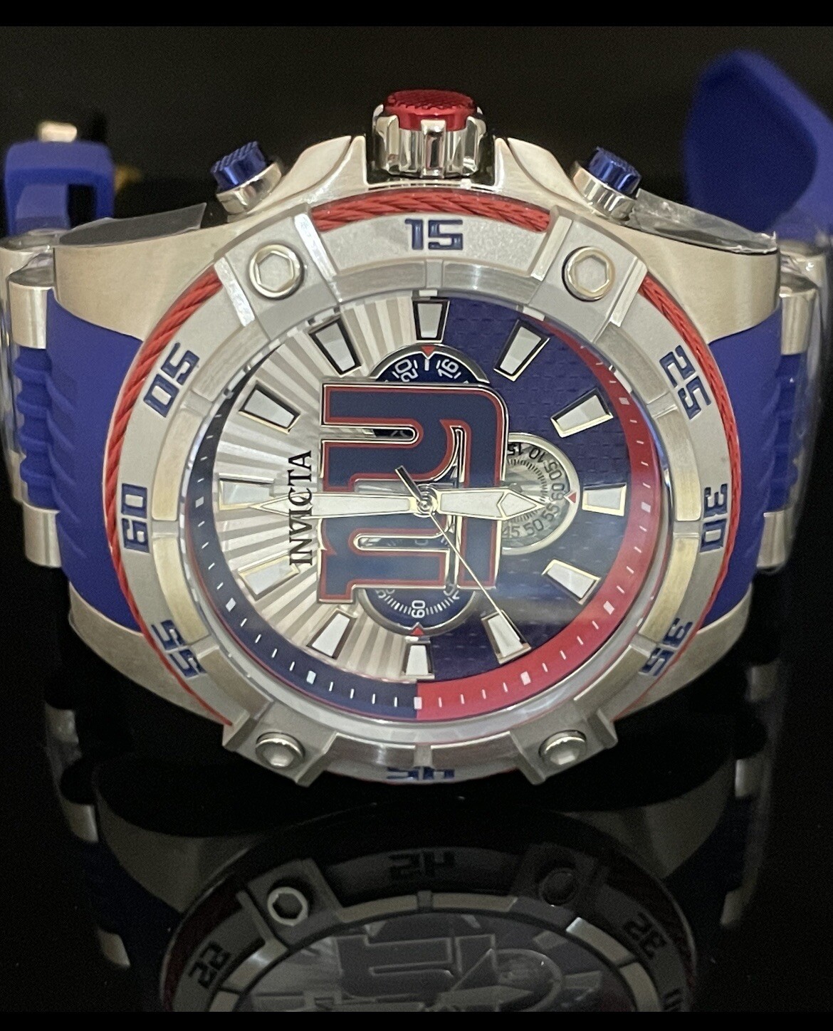 Invicta NFL New York Giants 52mm Quartz Chrono Last One! # 41987