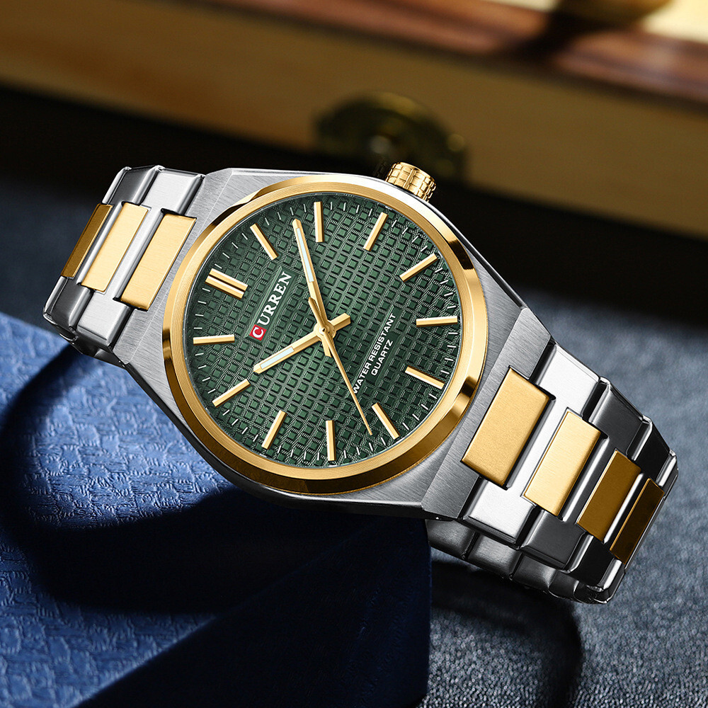 CURREN Men Quartz Watch Luxury Steel Wristwatch Luminous Sport Watch Males Watch