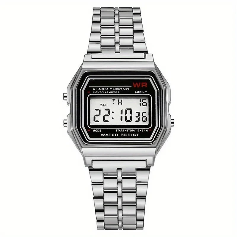 F91W Non-Waterproof Steel Band Watch For Women, Men, Business.
