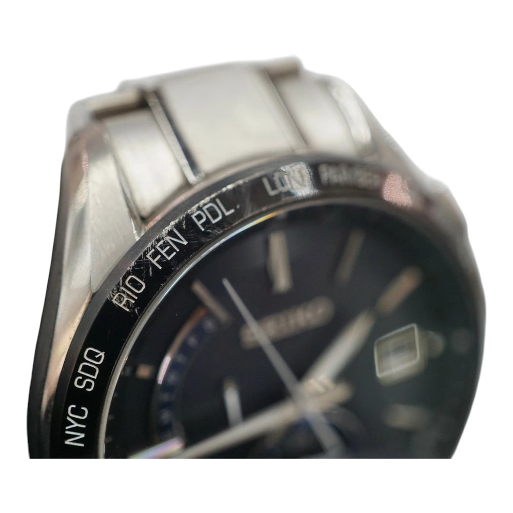 Seiko Flight Expert 8B63-0AB0 Titanium Men’s Watch Sapphire Glass Used