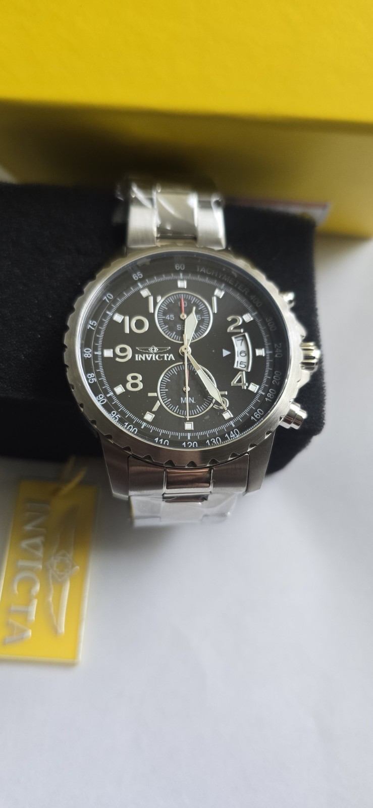 Invicta 13783 Specialty Chronograph Mens Watch Black Dial 45mm Stainless…