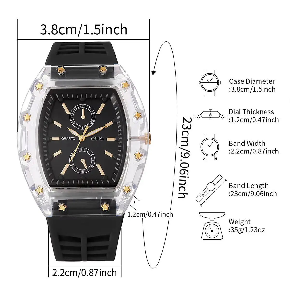 Fashion Women Watches Casual Silicone Strap Analog Quartz Watch for Girls
