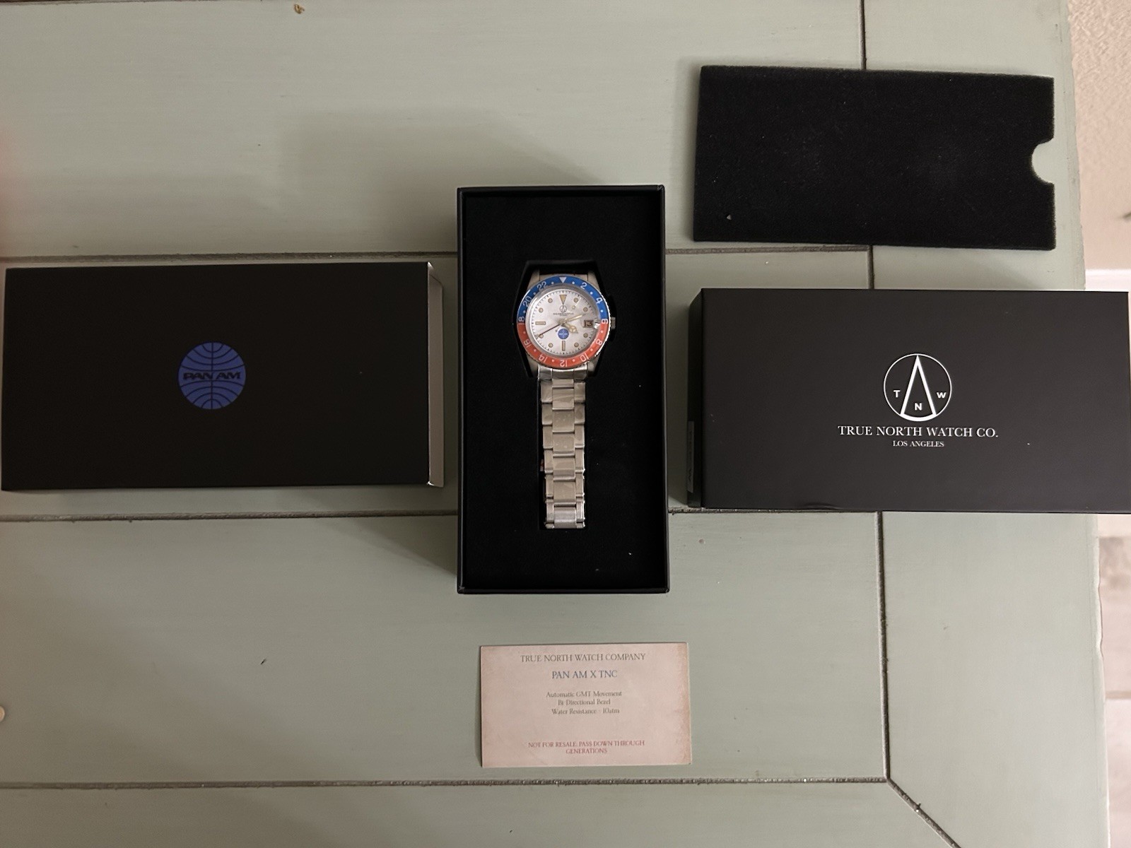 NEW PAN AM x TRUE NORTH WATCH CO PEPSI GMT TRAVEL WHITE DIAL SOLD OUT ONLY 100