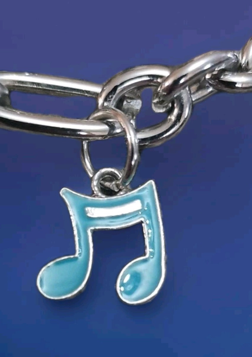 Silver Tone High School Musical Watch Bracelet With Music Note Charm RARE!! New