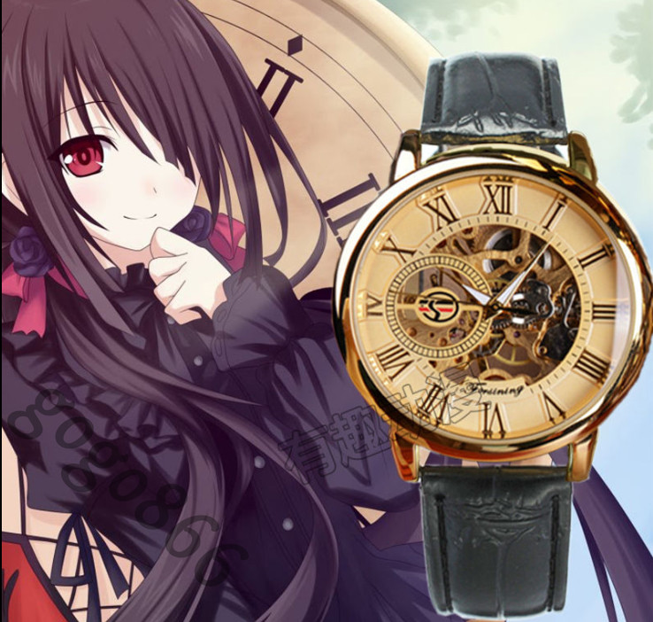 Anime DATE A LIVE Tokisaki Kurumi Fashion Cosplay Cartoon Mechanical Watch