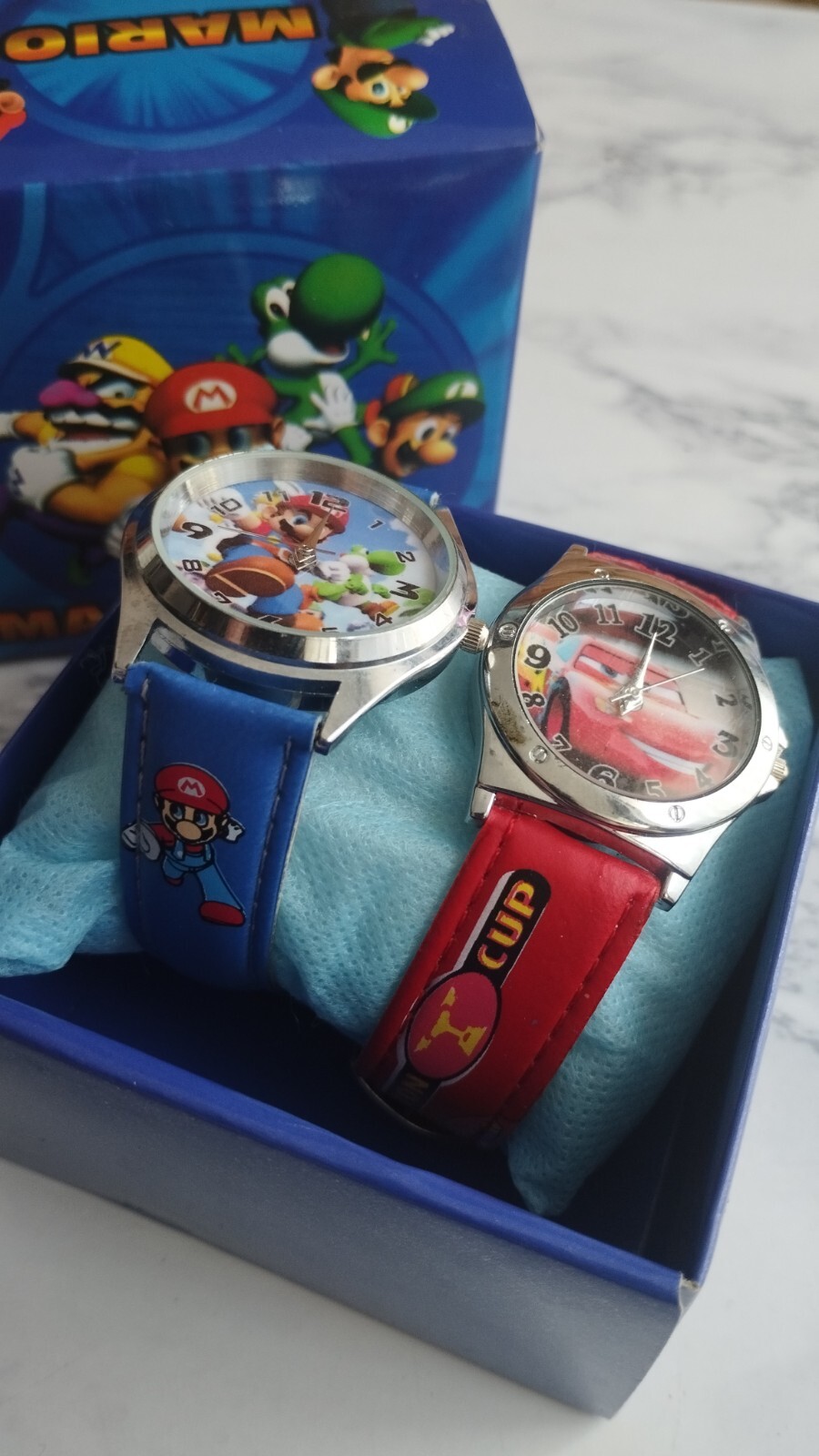 Super Mario & Disney Pixar Cars Kids Watch Children’s Wristwatch Time Accessory
