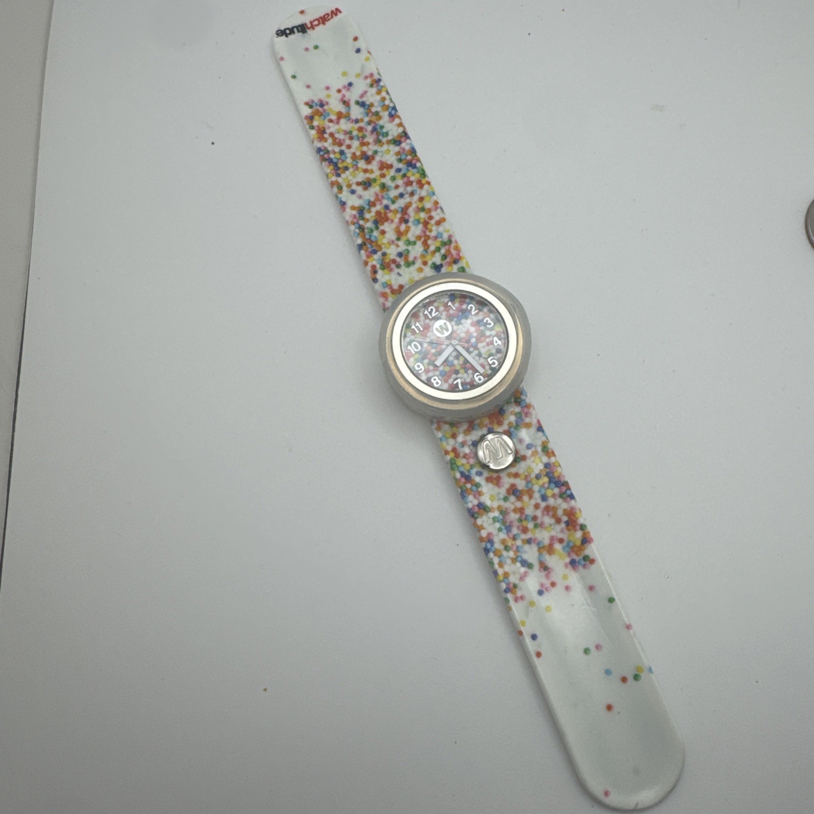 Watchitude Slap Bracelet Colorful Sprinkle Design Watch Face Removable Untested