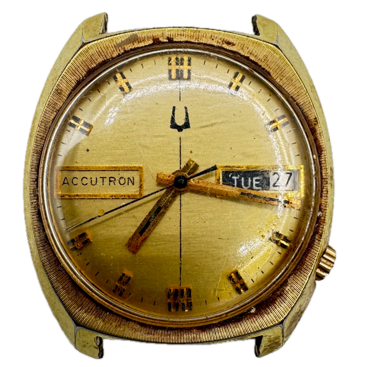 Vintage 33.5mm 1974 Accutron 3179 Men’s Tuning Fork Wristwatch 218 2 10k RGP