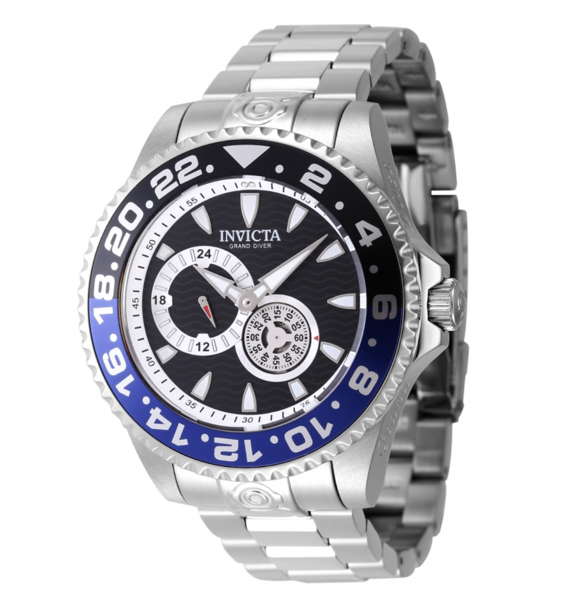 Invicta Grand Diver GMT Men’s 47mm Automatic Blue and Black SS Watch 47300