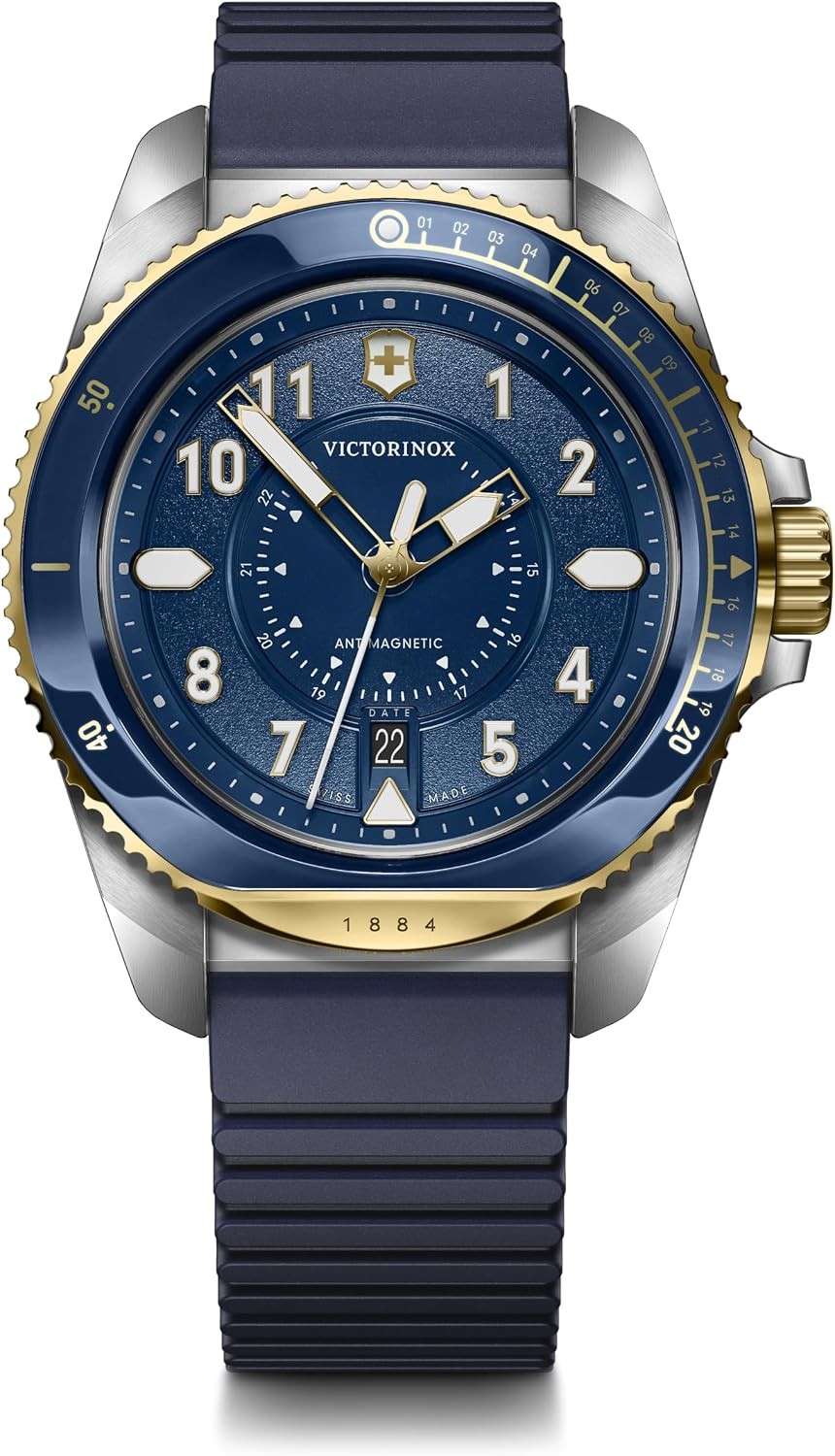 VICTORINOX Quartz Analog Men Blue-Dial Blue-Band Wristwatch[5VN4T]