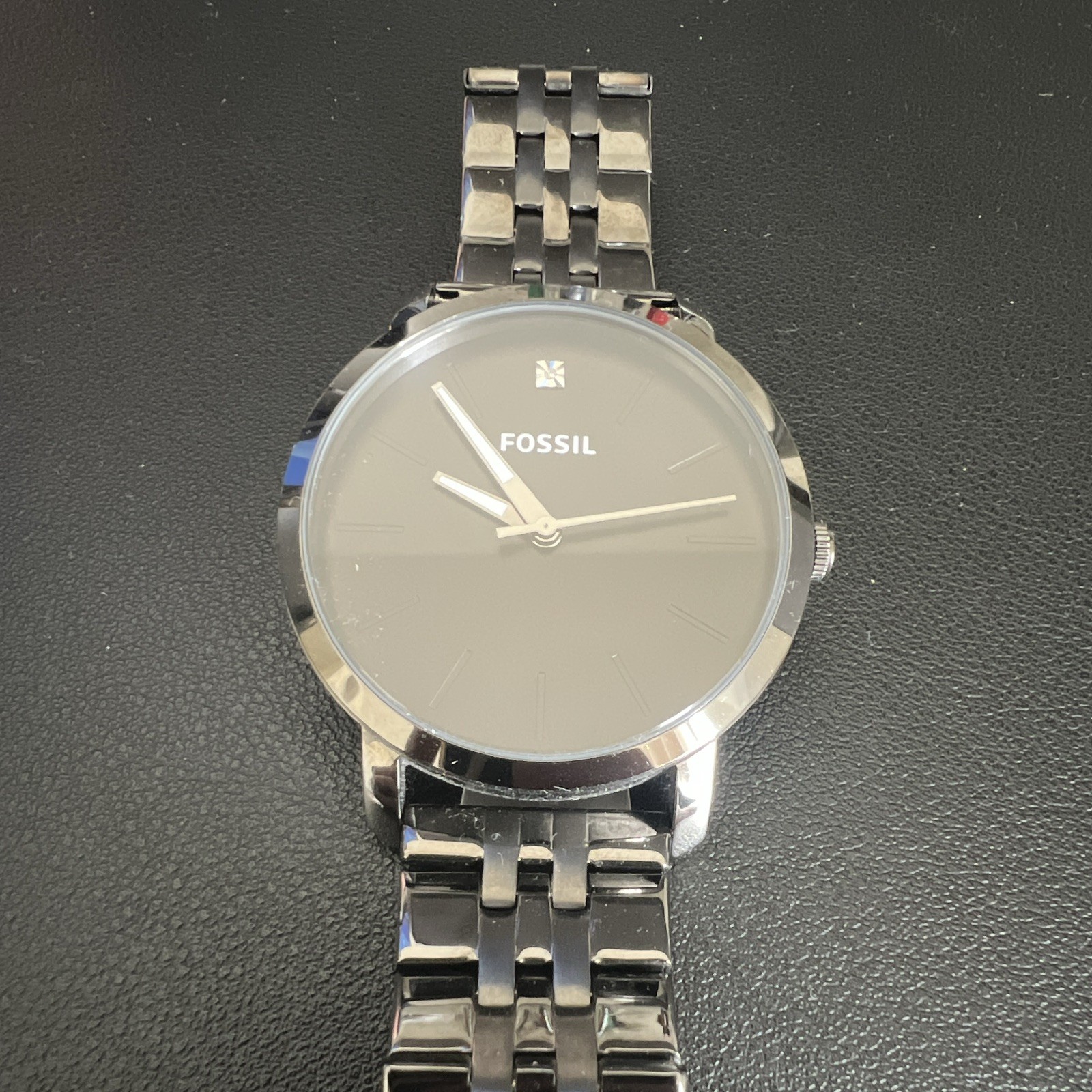 Fossil BQ2419 42mm Quartz Analog Watch Black Dial SS Bracelet 3 ATM