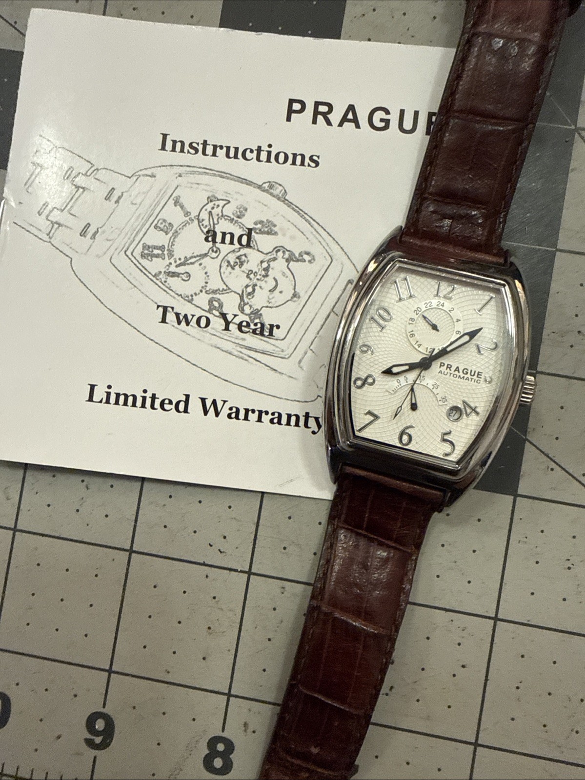 Prague Automatic Power Reserve Men’s watch Large size tourneau stainless