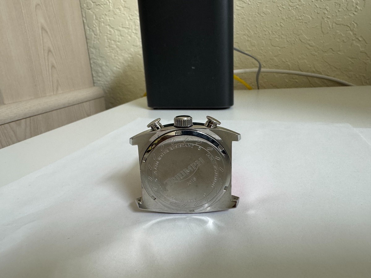 NOS Men’s Triumph Motorcycle 3019 dashboard chronograph watch NO BAND