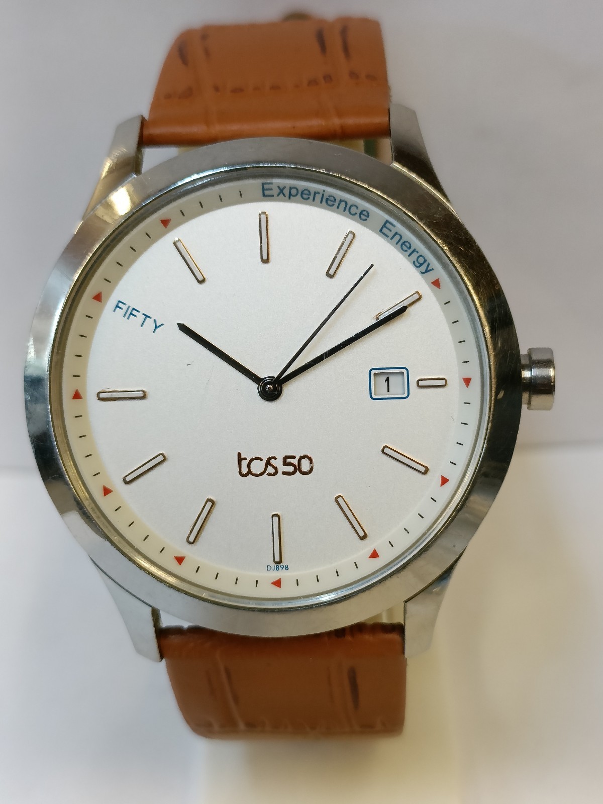 TITAN TCS 50 QUARTZ WHITE DIAL 1812SAB INDIA MEN’S WORKING CONDITION