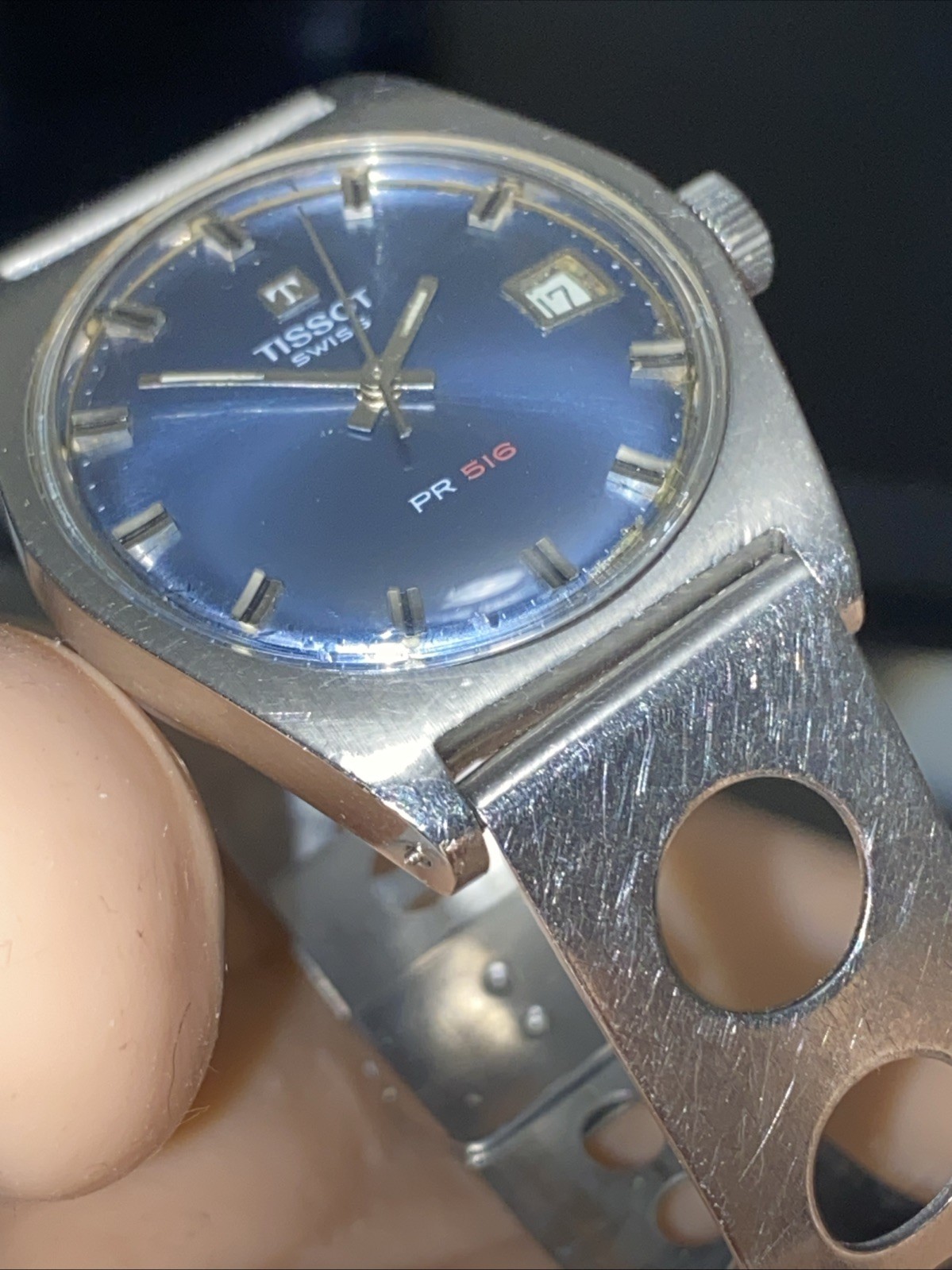 Retro Gents Tissot PR 516 Manual Wind-Original Bracelet, Working Order.