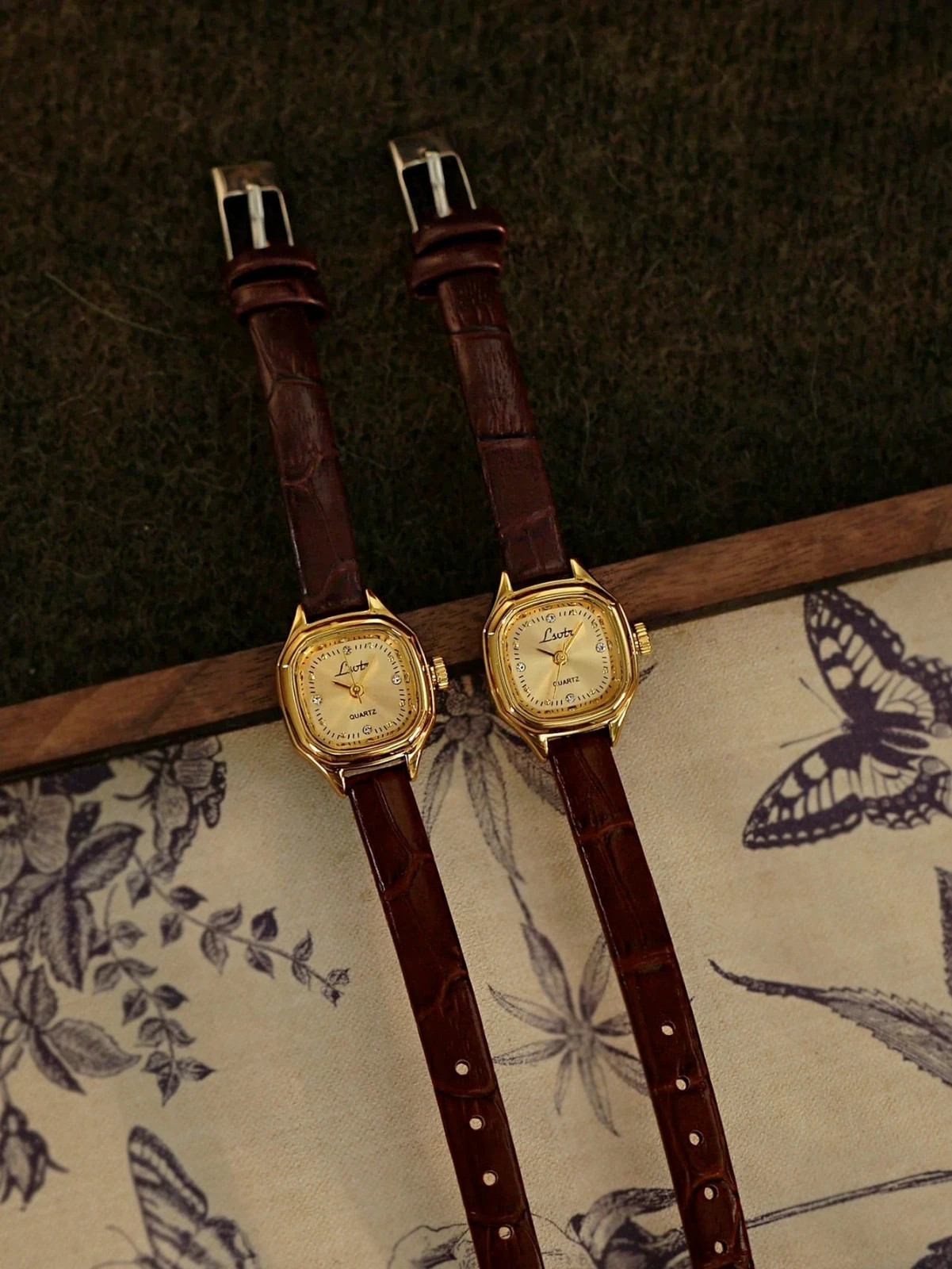 Gold French Vintage Style Unique Dainty Women’s Wrist Watch Trendy Cute Gift