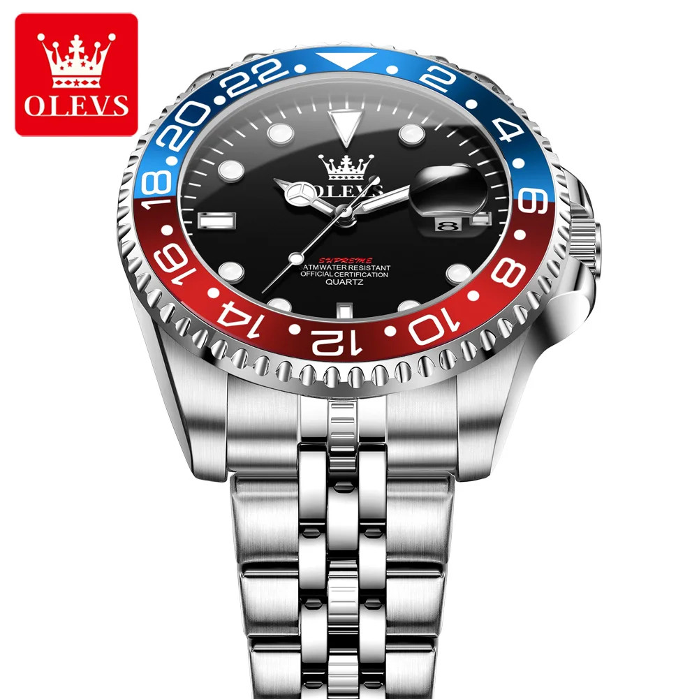 New OLEVS Men’s Quartz Watch Waterproof Luminous Date Wristwatch for Men