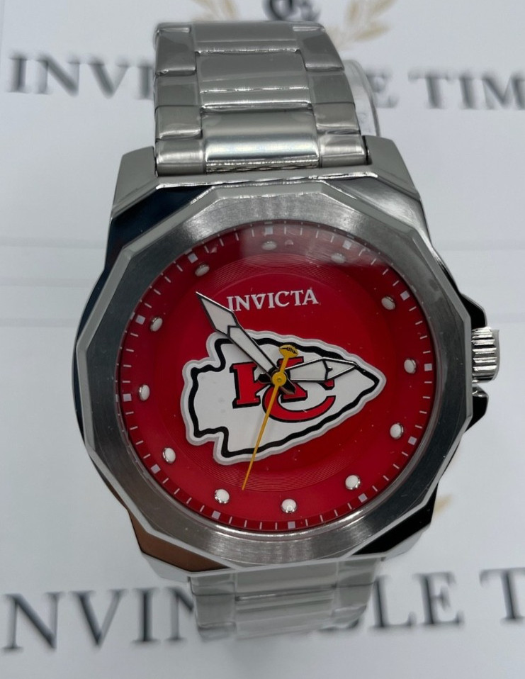 Invicta NFL Kansas City Chiefs Men’s Watch – 42mm, Steel (47928)