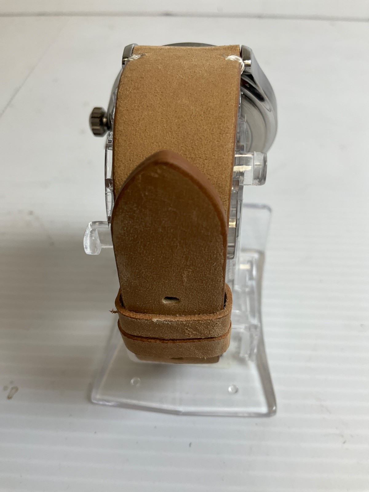 New Timex Expedition Scout 40mm Blue Dial Light Brown Strap Watch