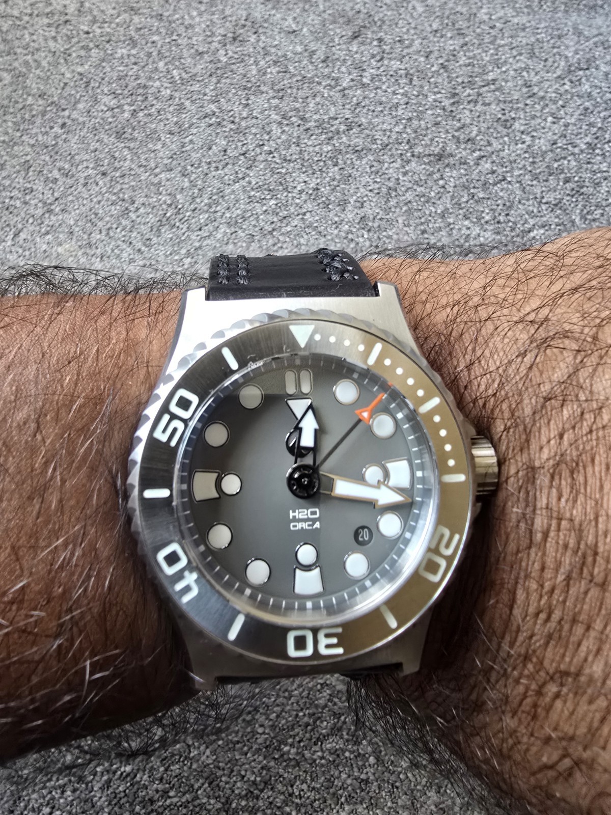 HELBERG H2O ORCA DIVE WATCH ,6.7MM CRYSTAL AND EXTRA TORPEDO CASE SET