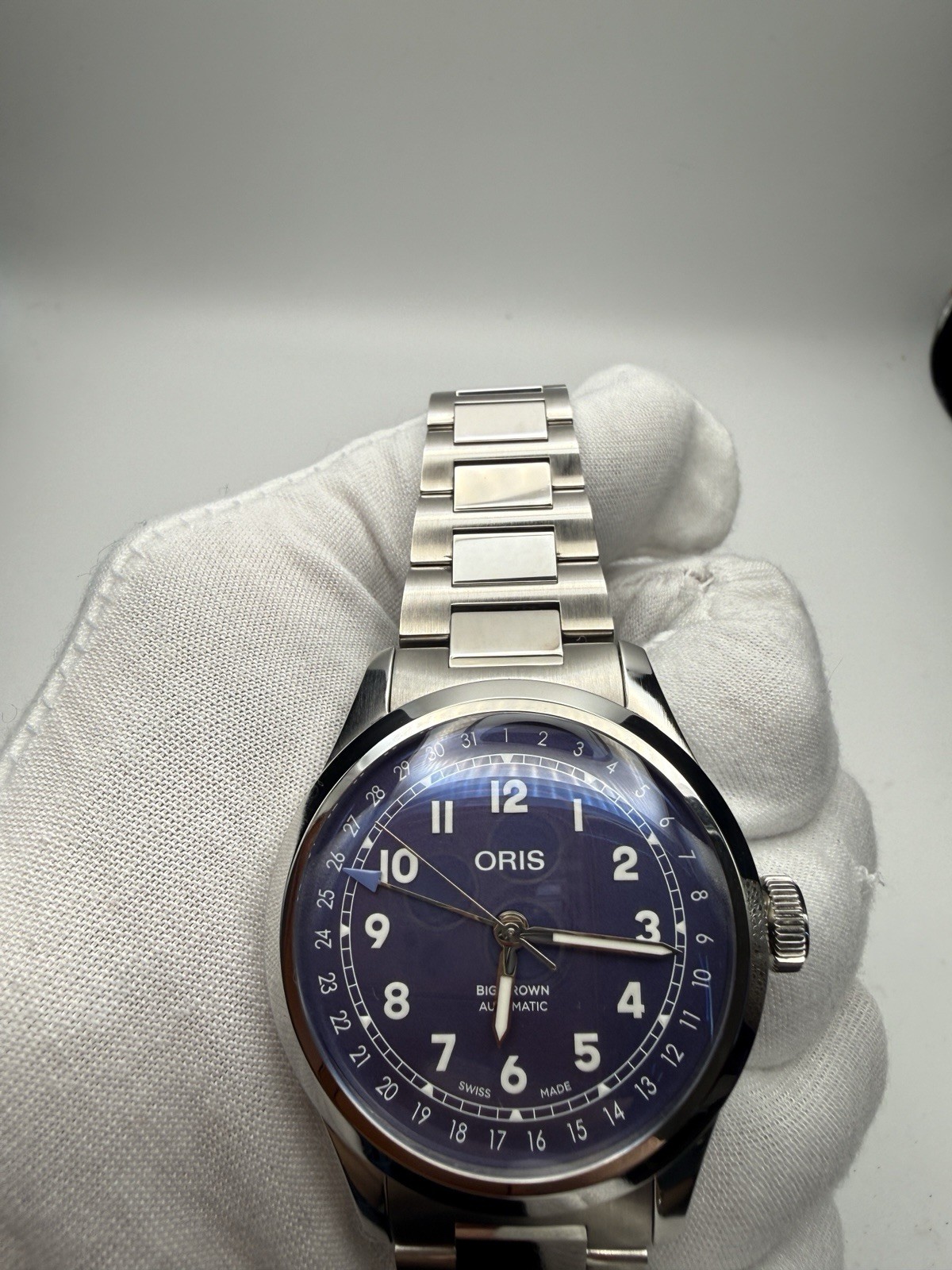 Like new, Oris Big Crown Pointer Date 40mm Purple Dial Watch